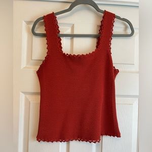 NWOT Rebecca Taylor 100% cotton crochet tank